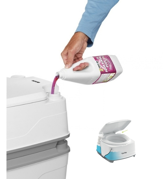 Filling the Porta Potti water tank